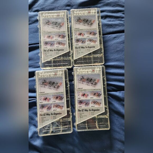 2X 12 Compartments Plastic Storage Container NWT Jewelry Office Crafts - Picture 2 of 3